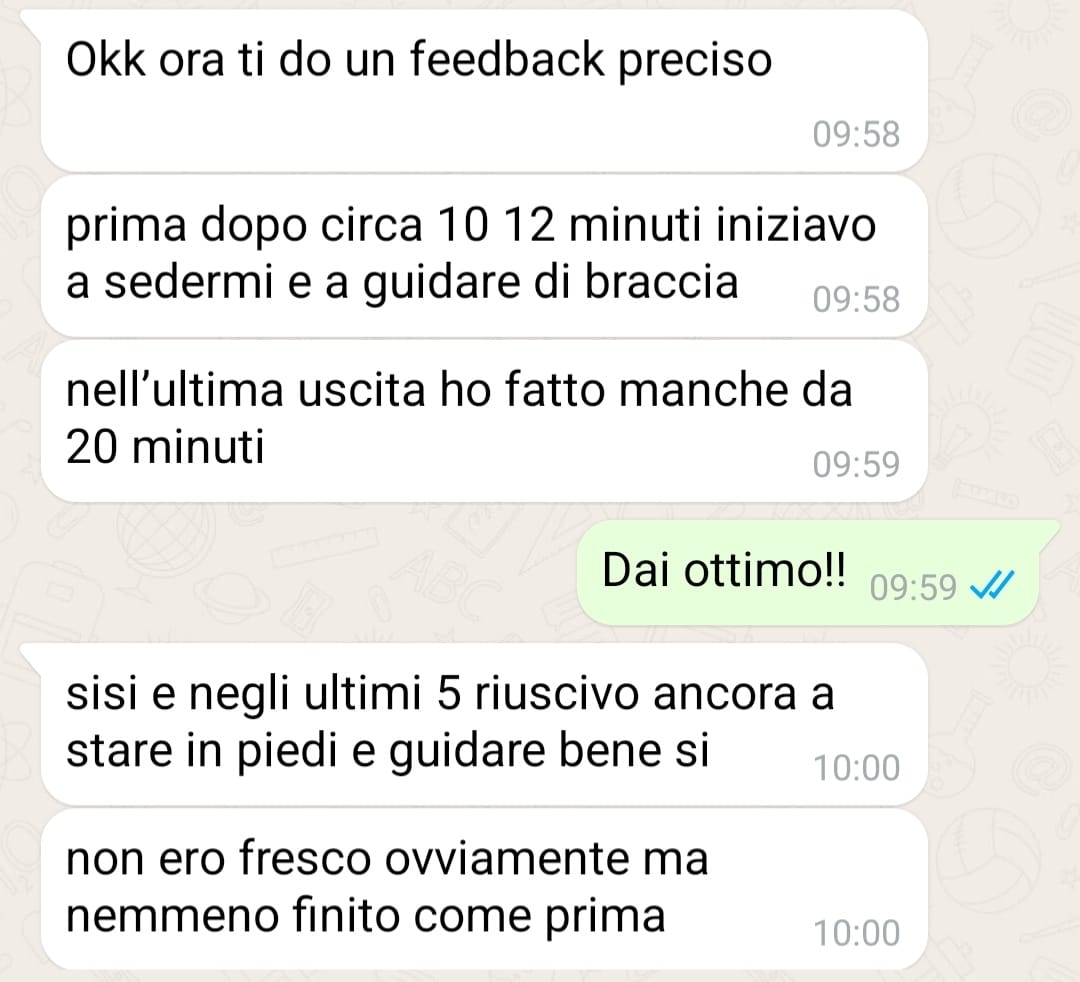 Testimonianza WhatsApp: manche passate da 10-12 a 20 minuti