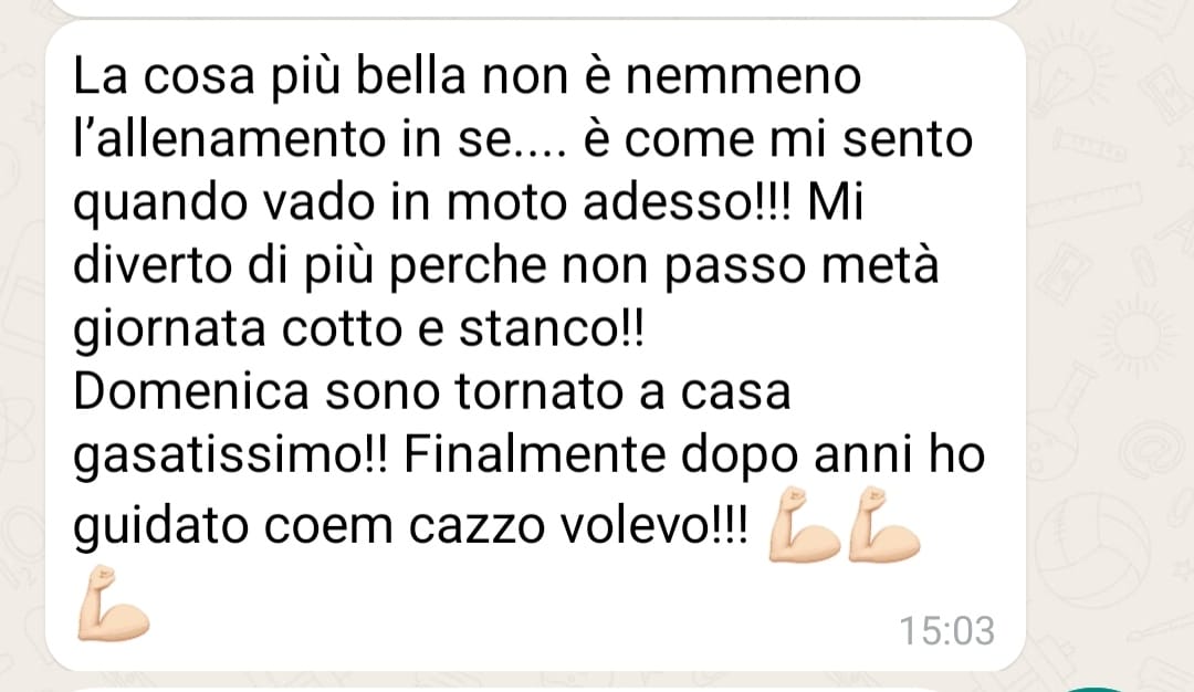 Testimonianza WhatsApp: più divertimento e soddisfazione in moto